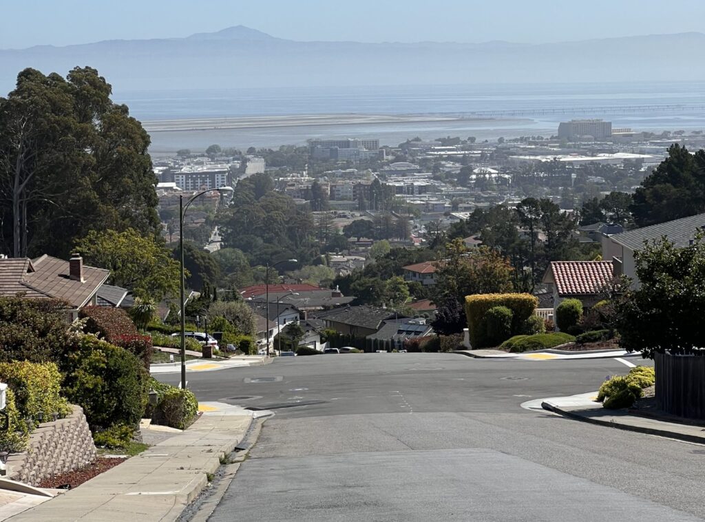 a photo of the view in Mills Estate neighborhood in Millbrae California