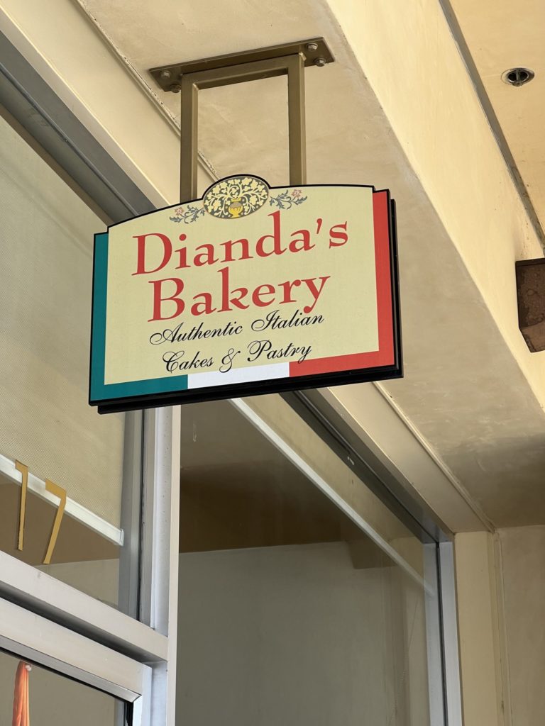 Dianda's "Authentic Italian" Bakery in Crystal Springs Shopping Center