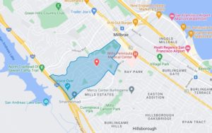Map of The Mills Estates Neighborhood in Millbrae, CA